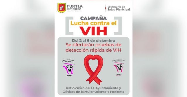 Conmemora Ayuntamiento tuxtleco Día Mundial del Sida con campañas de