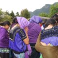 Mujeres desplazadas del Ejido Puebla, municipio de Chenalhó. Foto: Frayba