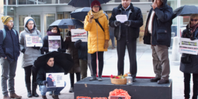 Familia de Mariano Abarca frente a la Corte  de Justicia de Canadá. 