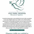 Paz para Chiapas
Ilustración: Diócesis de Tapachula