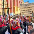 Peregrinación por los 100 años del natalicio del obispo Samuel Ruiz García, y para exigir justicia por el asesinato del padre Marcelo. Foto: Ángeles Mariscal