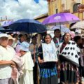 Peregrinación por los 100 años del natalicio del obispo Samuel Ruiz García, y para exigir justicia por el asesinato del padre Marcelo. Foto: Ángeles Mariscal