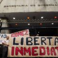 Protestan desde la Secretaría de Gobernación para exigir la libertad de Mario Gómez
Foto: Red TDT