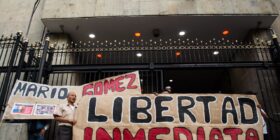 Protestan desde la Secretaría de Gobernación para exigir la libertad de Mario Gómez
Foto: Red TDT