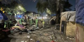 Gobierno de la Ciudad de México desaloja con violencia campamento migrante
Foto: Cortesía Grupo de Monitoreo Frontera Centro